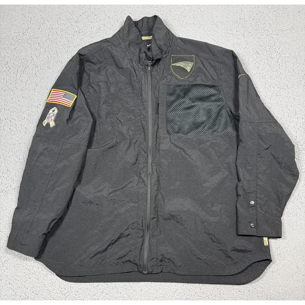 Nike New England Patriots‎ Jacket Mens 2XL Black NFL Football On Field Salute